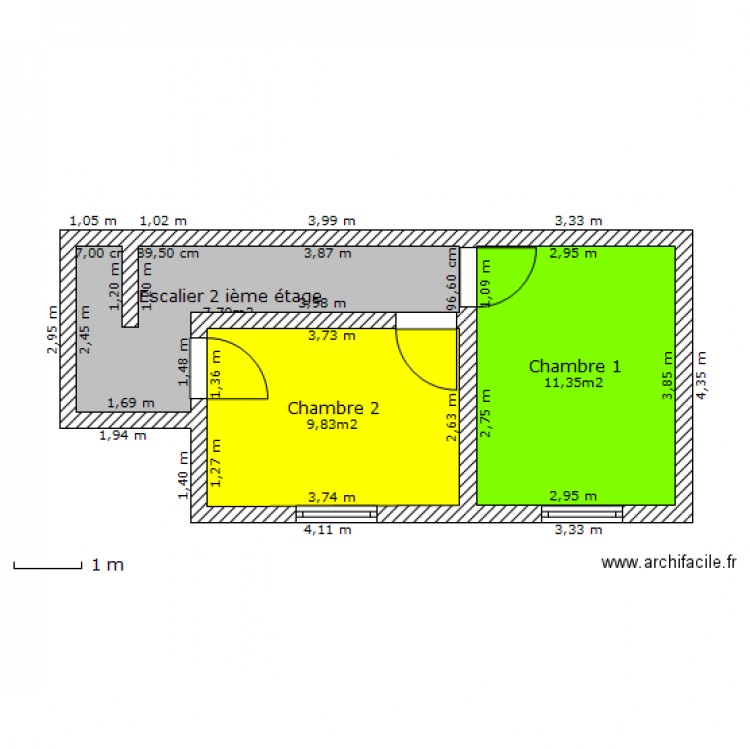 2 ème étage étude. Plan de 0 pièce et 0 m2