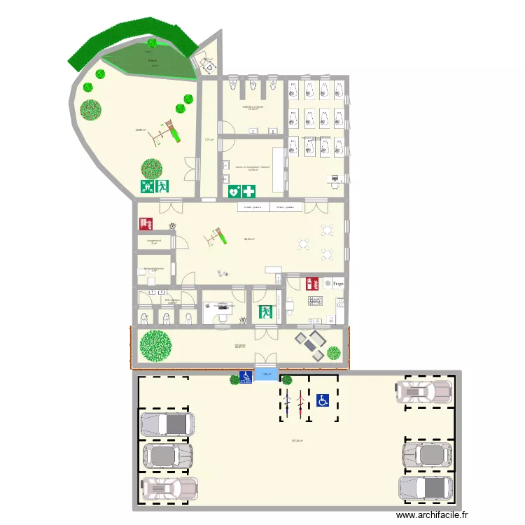 projet cr&egrave;che THEO. Plan de 