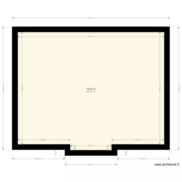 &eacute;tage. Plan de 