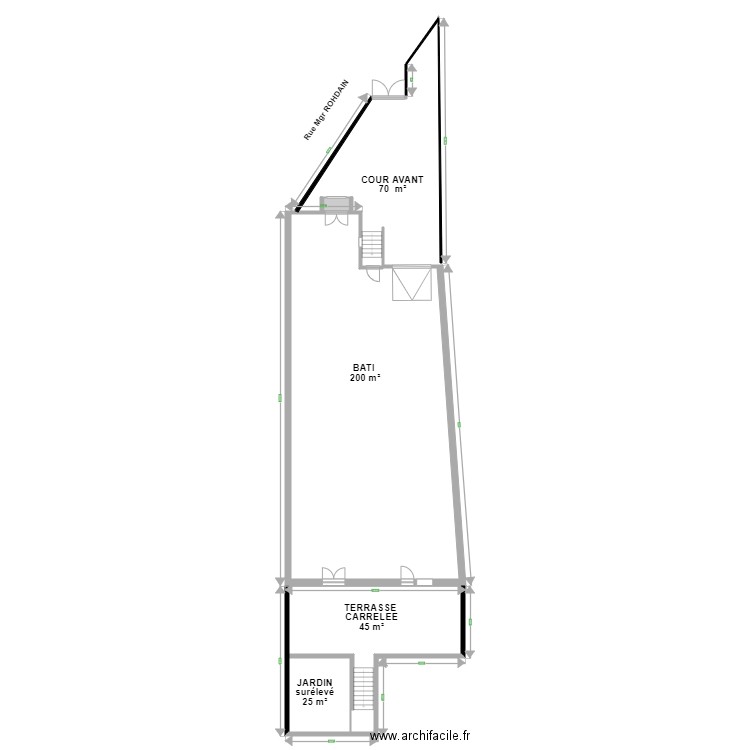 MANDRES 3. Plan de 2 pièces et 72 m2