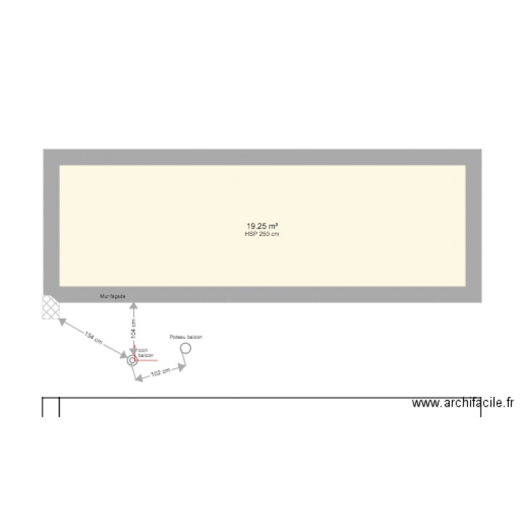 Position du fût. Plan de 0 pièce et 0 m2