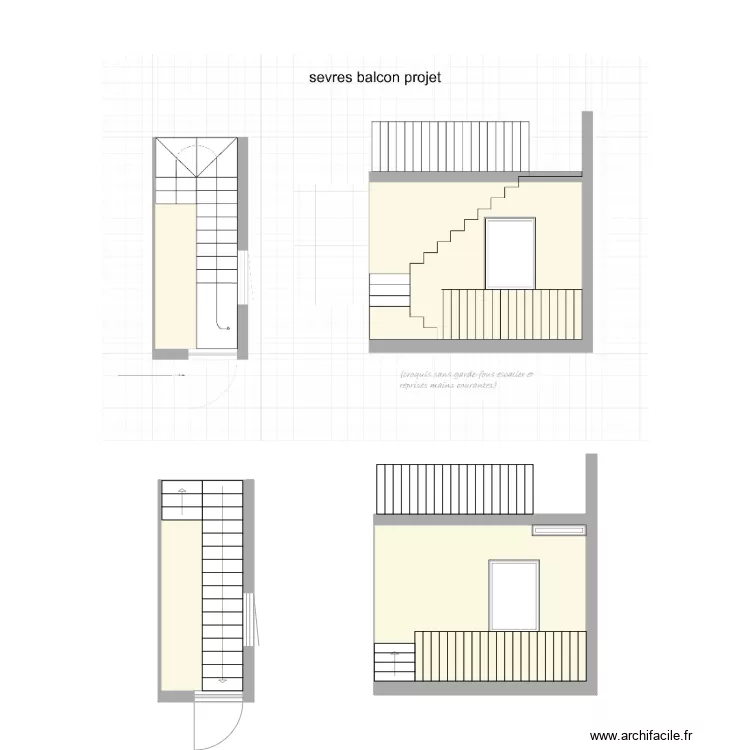sevres balcon PROJET. Plan de 