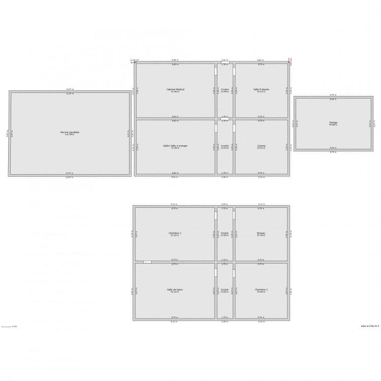 Maison plus cabinet médical . Plan de 0 pièce et 0 m2