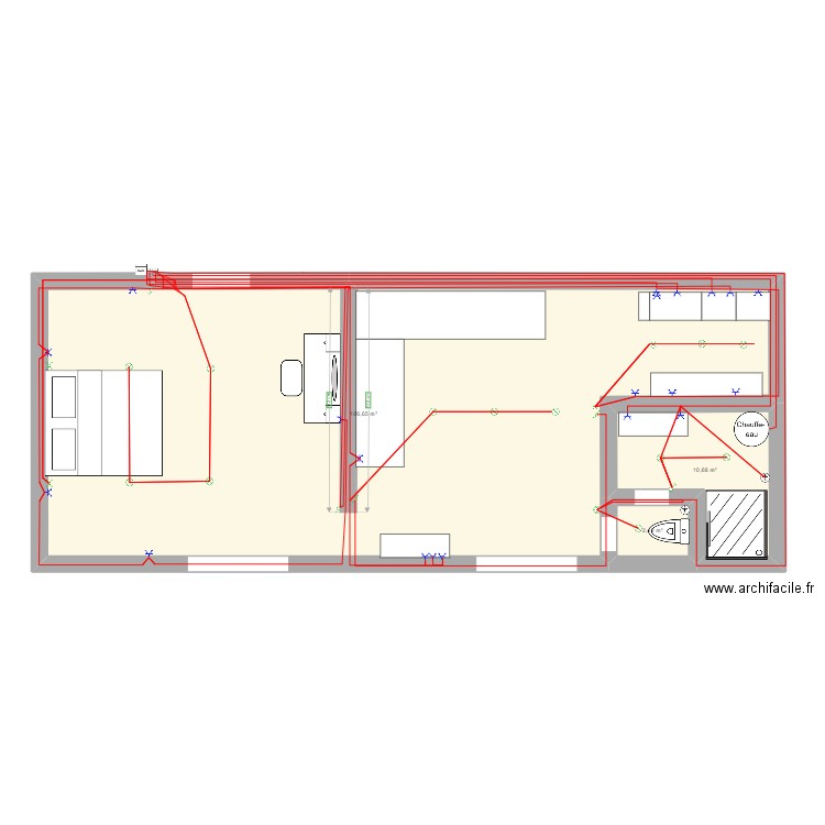 FLORIAN3. Plan de 3 pièces et 120 m2