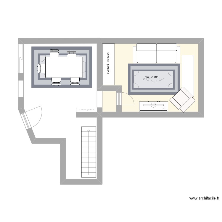 Paris. Plan de 0 pièce et 0 m2