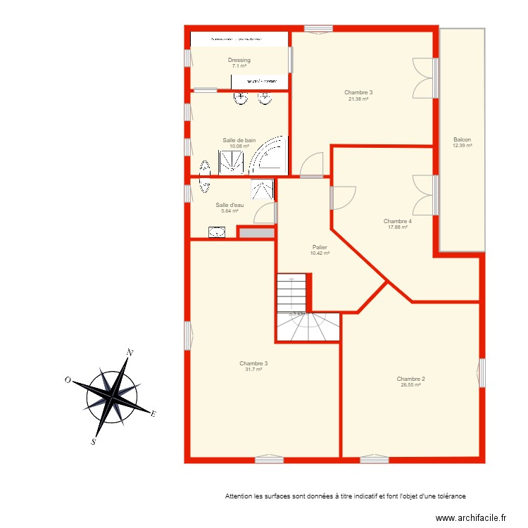 BI 4375 étage non côté. Plan de 0 pièce et 0 m2