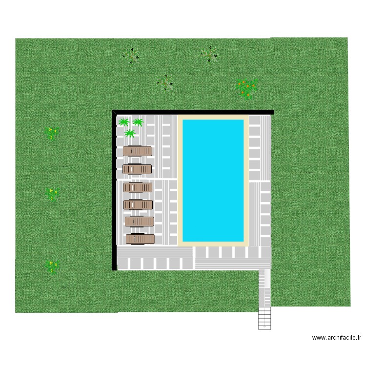 Pontos Piscine. Plan de 0 pièce et 0 m2