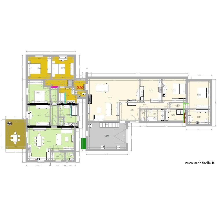  tout le plus grand 111121. Plan de 26 pièces et 325 m2