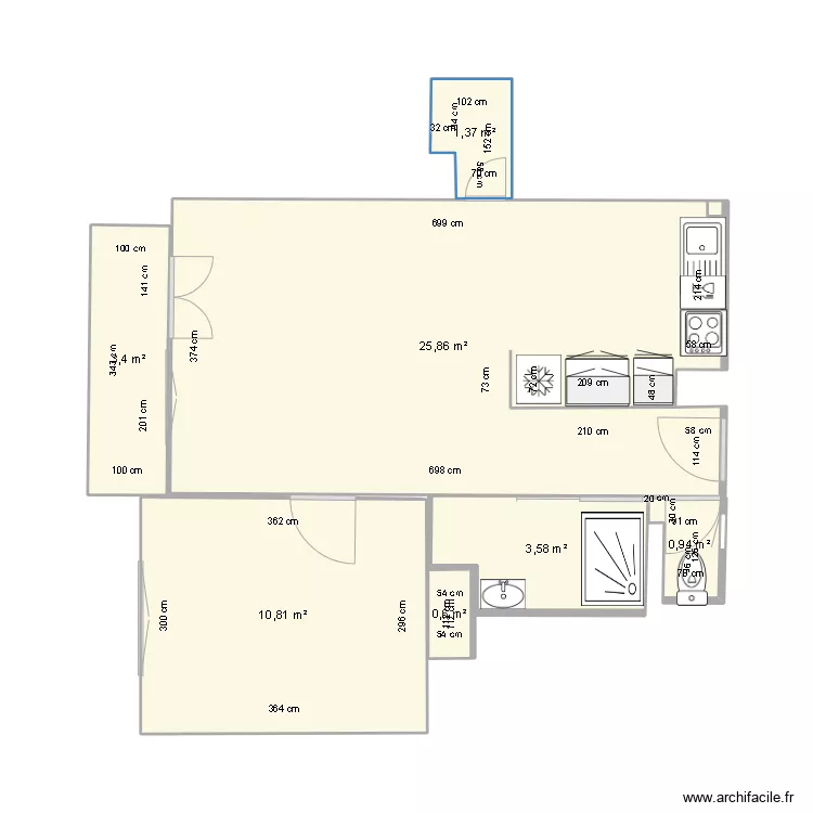 Projet Mas du Diable N&icirc;mes. Plan de 