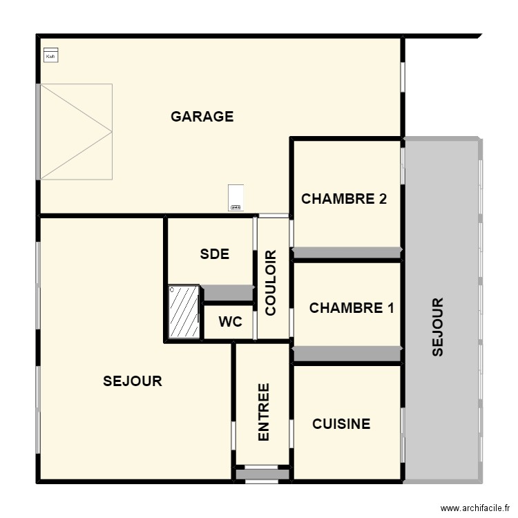 VILAIN. Plan de 15 pièces et 142 m2