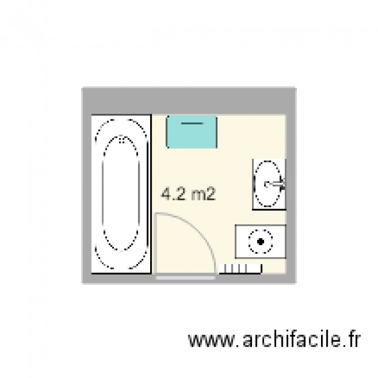 plan Peyroche sdb. Plan de 0 pièce et 0 m2