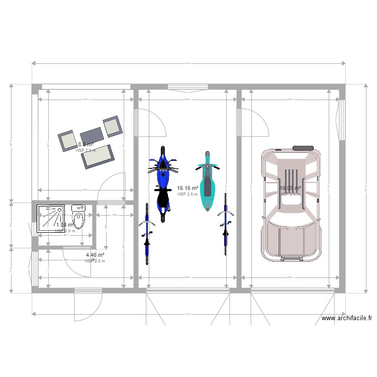 garage plan au sol MODIF. Plan de 0 pièce et 0 m2