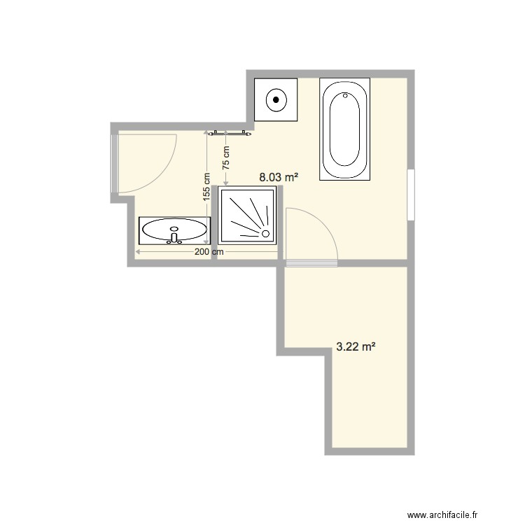 5B GG  SDB 1. Plan de 0 pièce et 0 m2