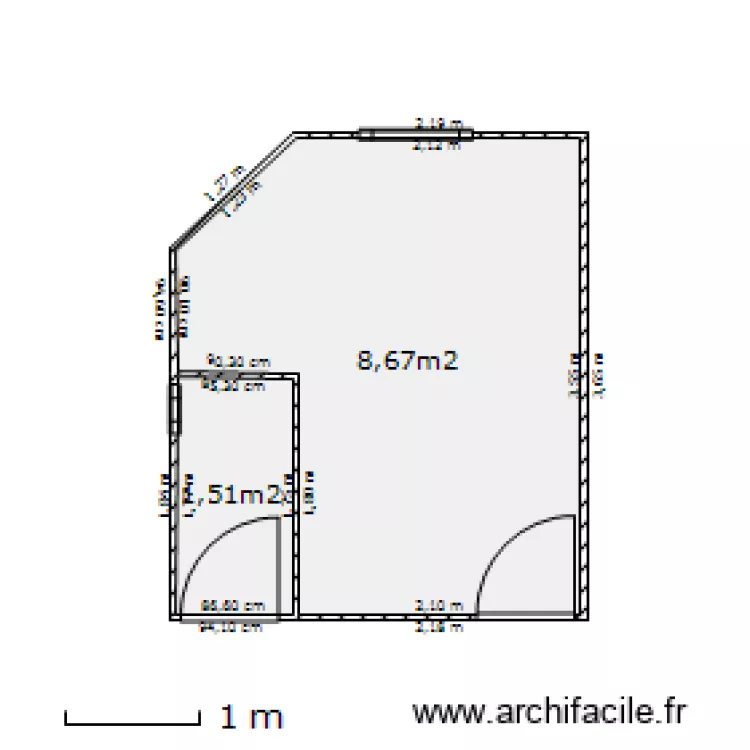 salle de bain. Plan de 