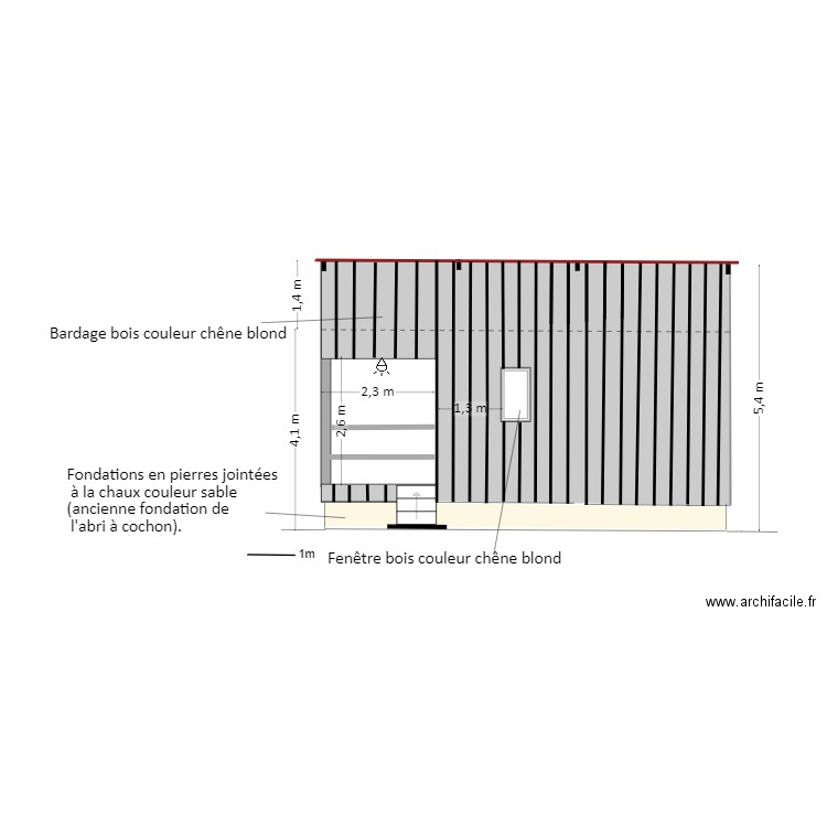 ATELIER FACADE OUEST APRES. Plan de 0 pièce et 0 m2