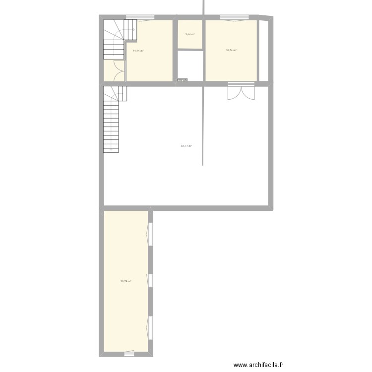 FLACHAT. Plan de 6 pièces et 113 m2