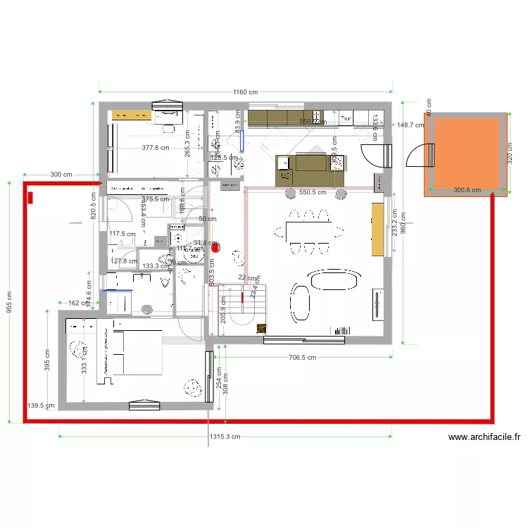 maison pluvis lucas cheminer. Plan de 