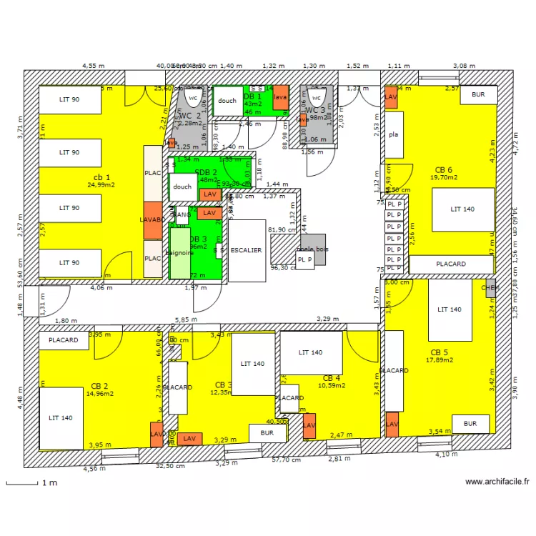 PALA ETAGE VERS 8 TER. Plan de 