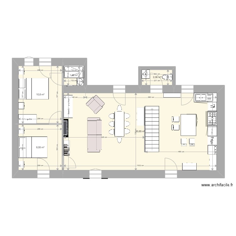 MAISON LAURE. Plan de 13 pièces et 121 m2