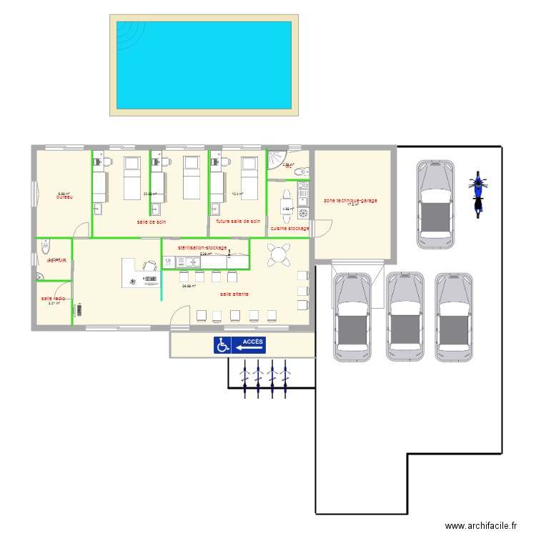 cabinet orthodontie la calmette lotissement. Plan de 0 pièce et 0 m2