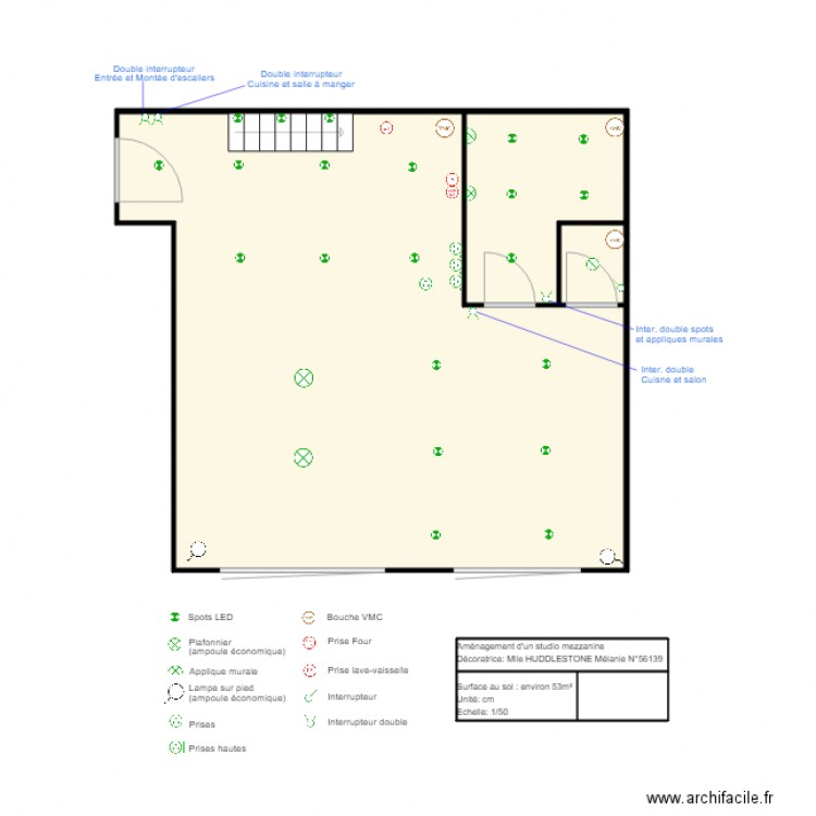 Apt mezzanine plen électrique . Plan de 0 pièce et 0 m2