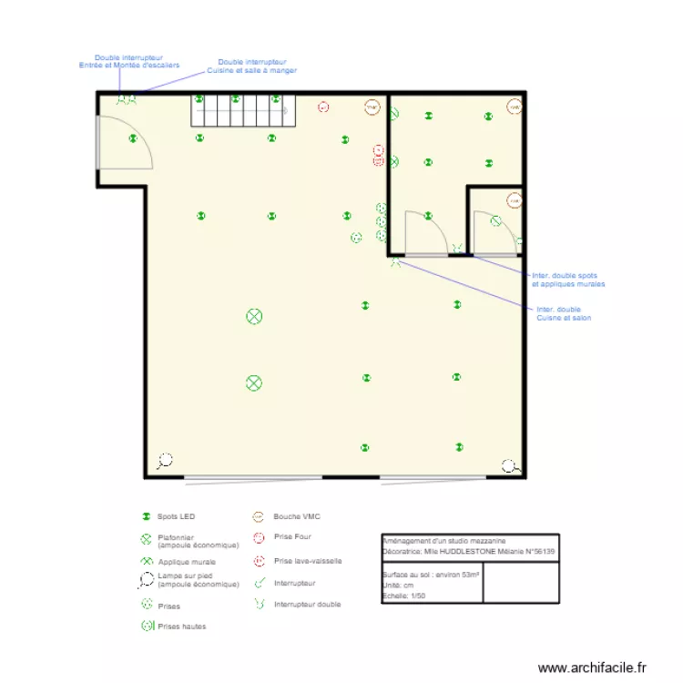 Apt mezzanine plen électrique . Plan de Apt mezzanine plen électrique . Plan de