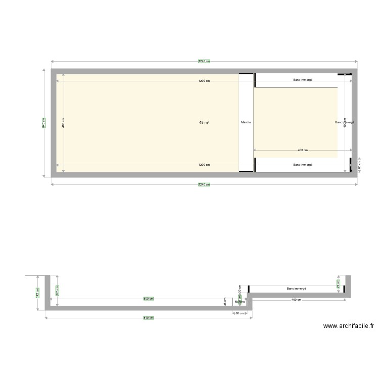 Plan piscine PERRIOLAT. Plan de 0 pièce et 0 m2