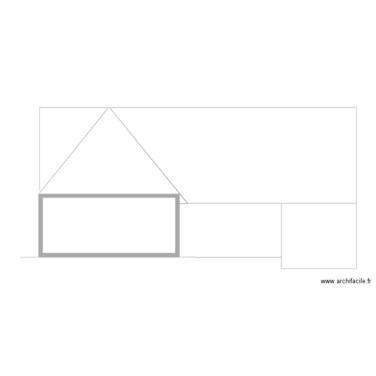 Plan facade arriere. Plan de 0 pièce et 0 m2