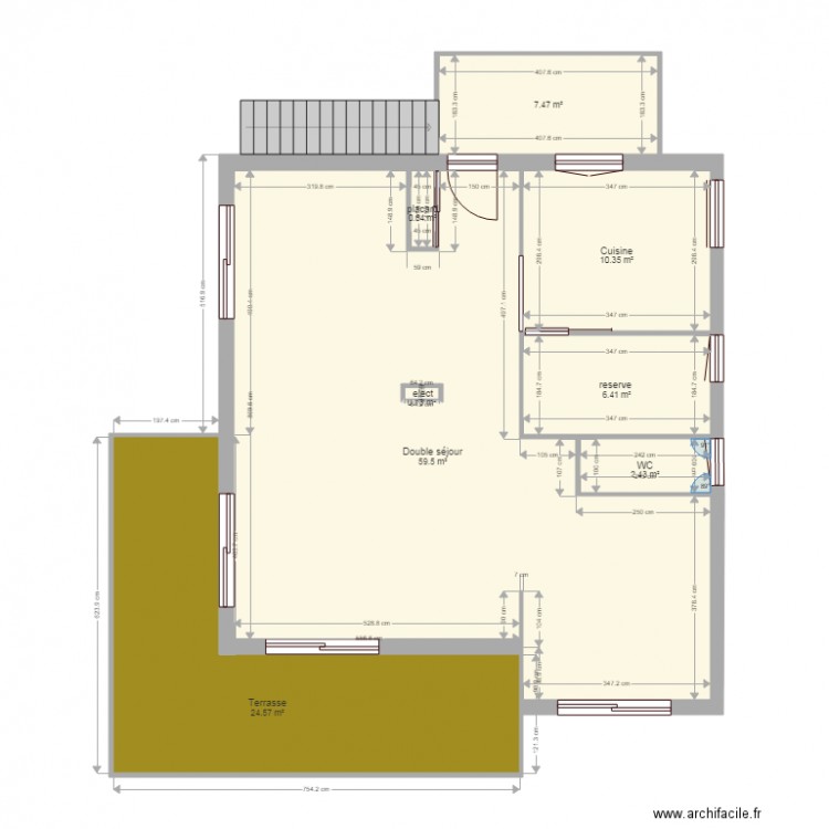 plan réel. Plan de 0 pièce et 0 m2