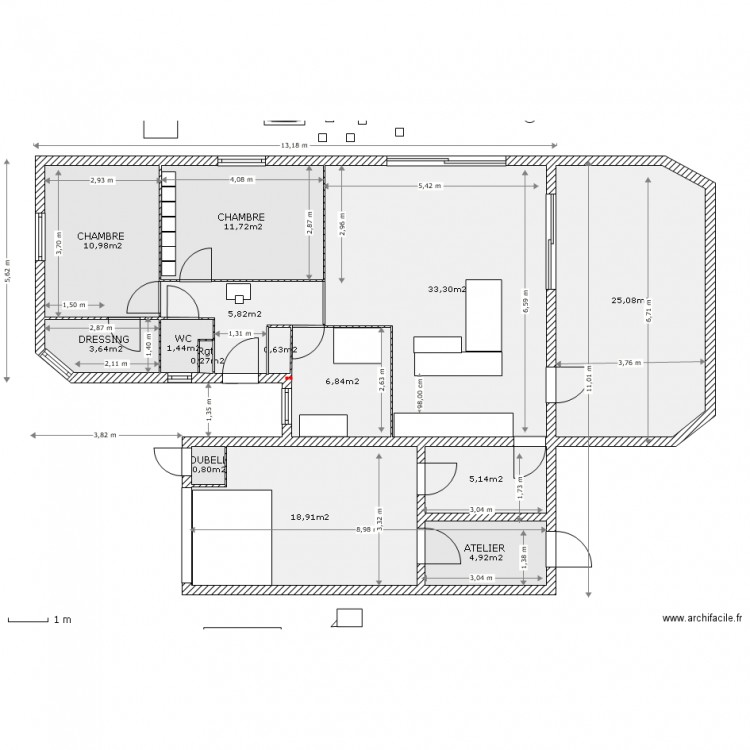 ROLLEVILLE 2 chambres 74,64m2. Plan de 0 pièce et 0 m2