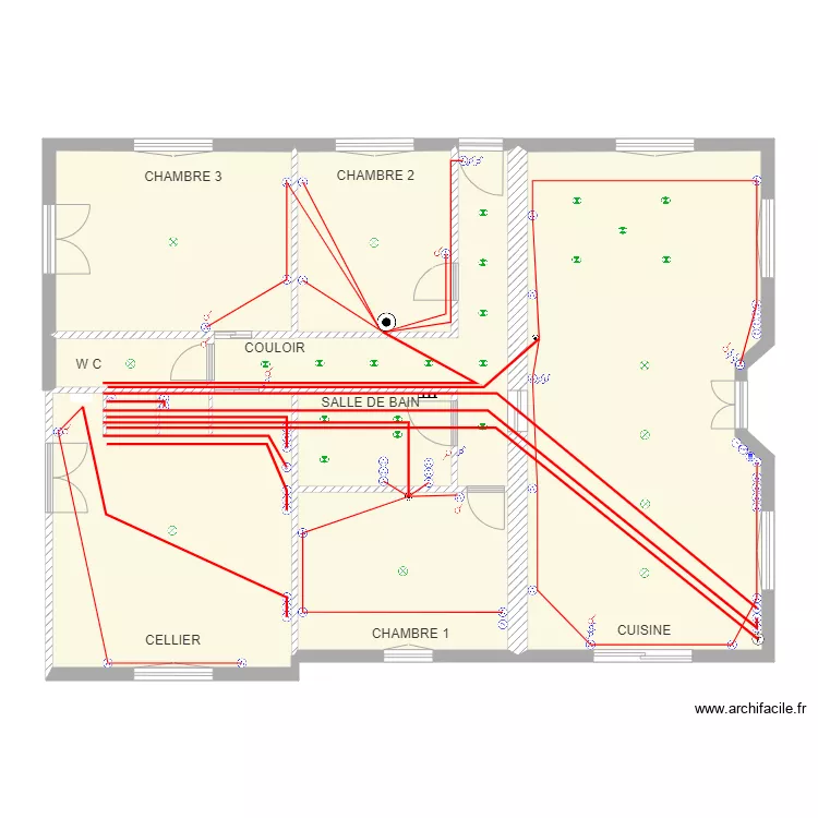 ELECTRICITE PRISE. Plan de 