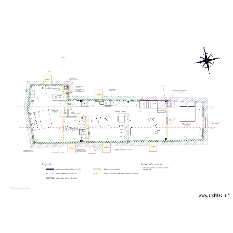 Combles v retenue etude cuisine. Plan de 0 pièce et 0 m2