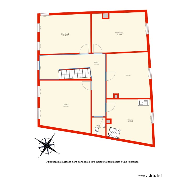 BI 4751 2emer étage non côté. Plan de 0 pièce et 0 m2