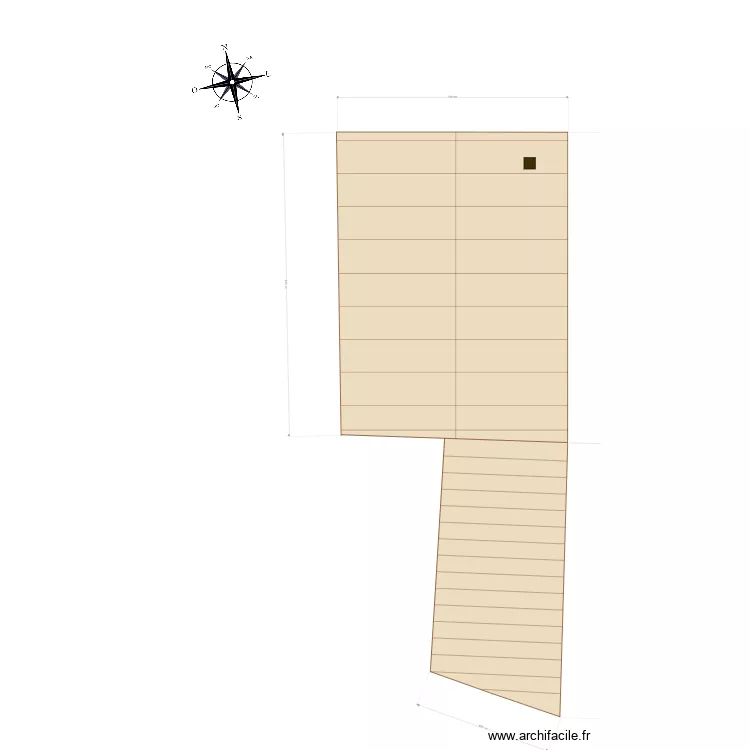 toiture existant. Plan de 