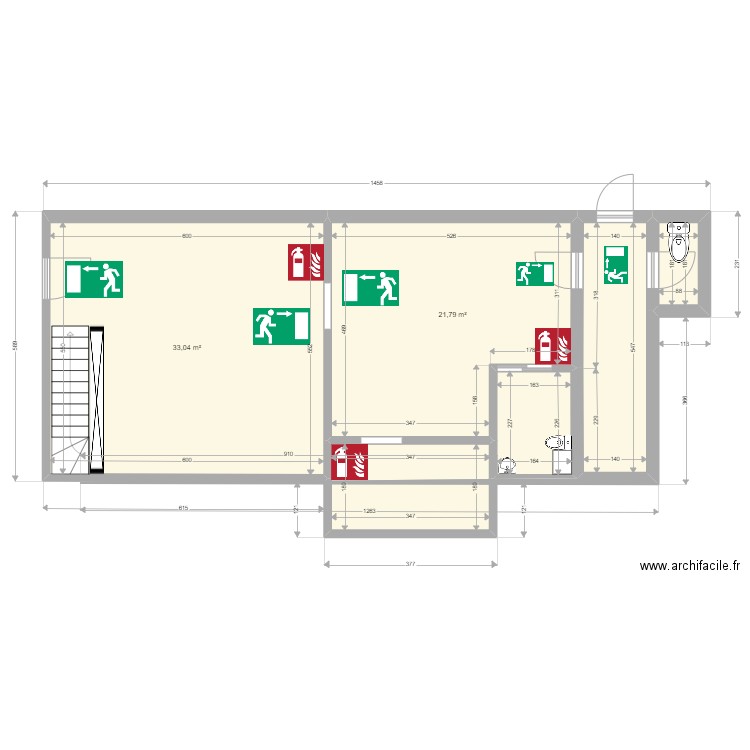 La Tavola - Plan sécurité. Plan de 6 pièces et 74 m2