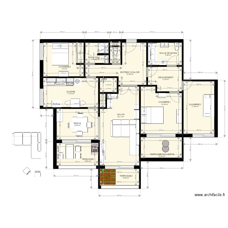 APPT VERRERIE. Plan de 0 pièce et 0 m2