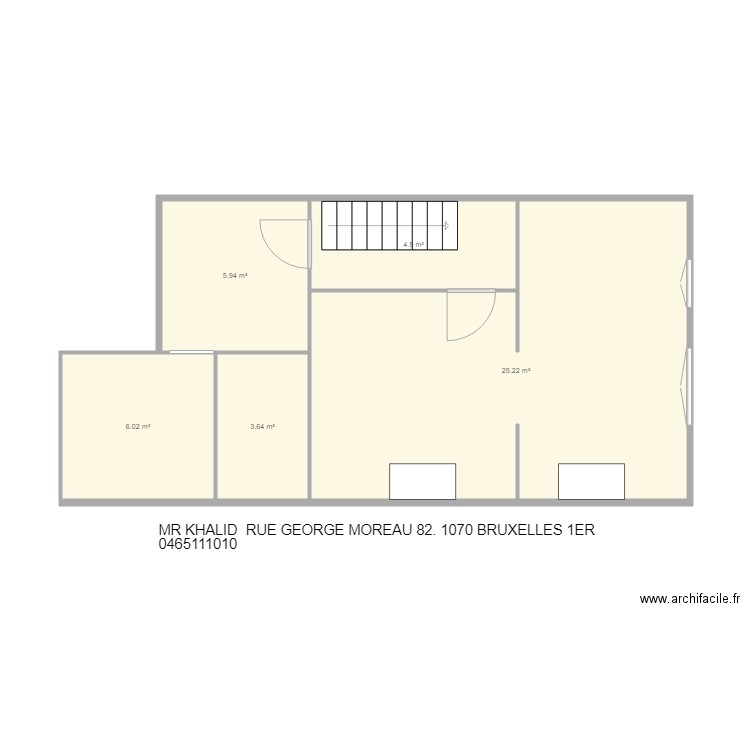 KHALID 82G MOREAU 1ER. Plan de 0 pièce et 0 m2