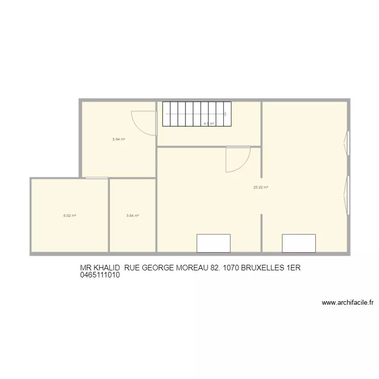 KHALID 82G MOREAU 1ER. Plan de 