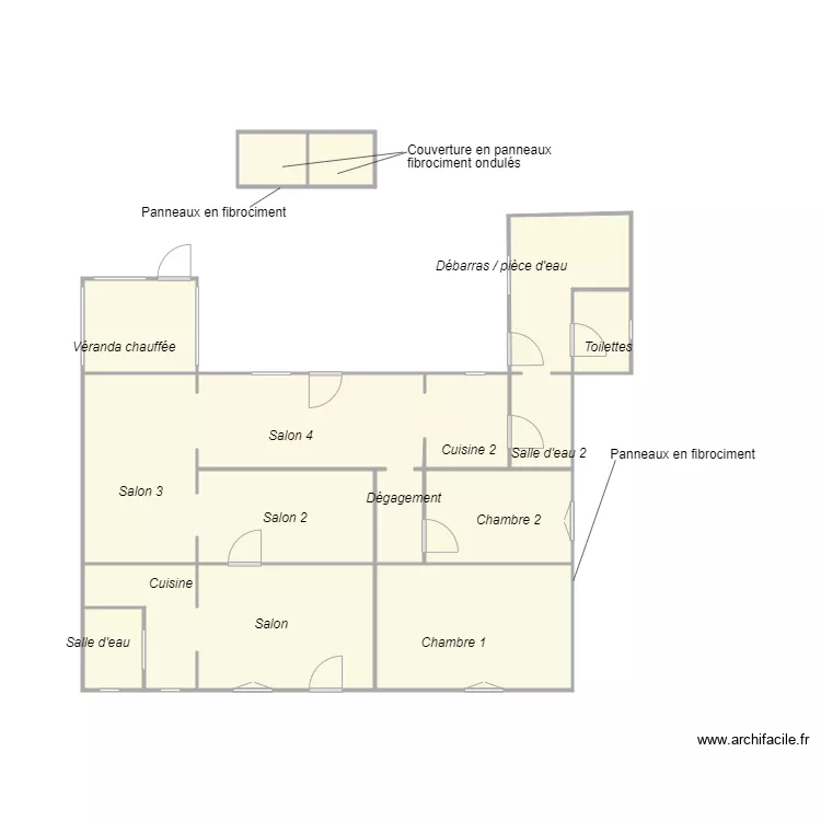 Croquis TOMAS amiante. Plan de 