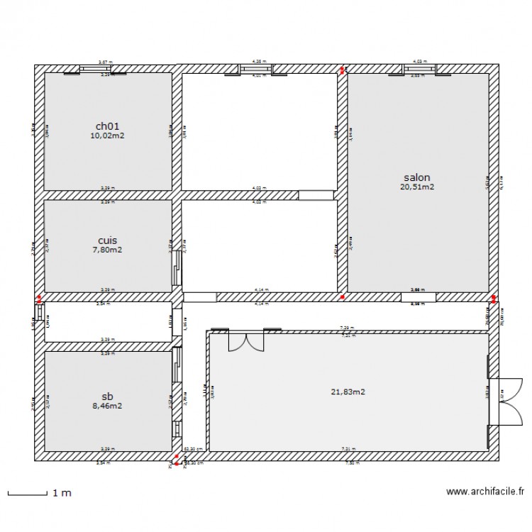 rez1. Plan de 0 pièce et 0 m2