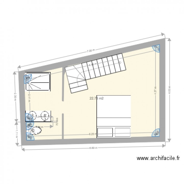 9 deuxieme etage . Plan de 0 pièce et 0 m2