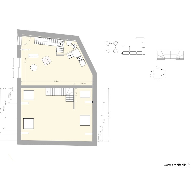 Plan remise  1 er etage  V 6.2   06/05/2022. Plan de 1 pièce et 94 m2