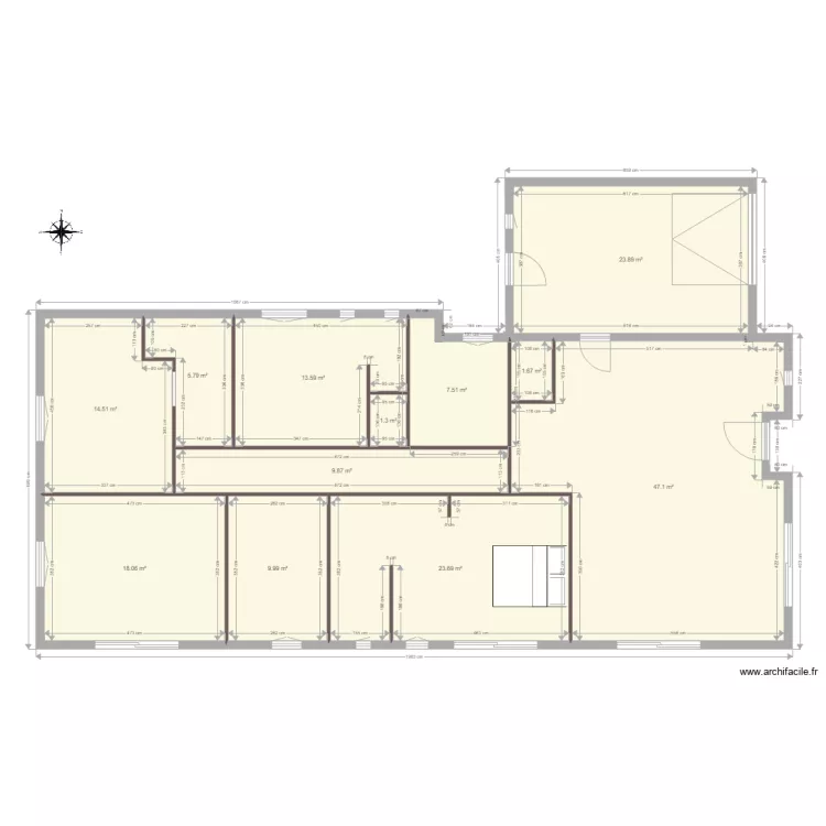 Maison Richerenches cloisons 3. Plan de 