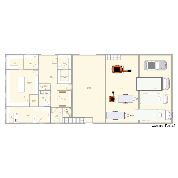 Hangar AGRICOLE. Plan de 0 pièce et 0 m2