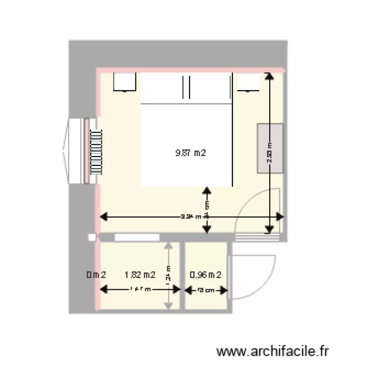 Chambre RdeCh 1. Plan de 