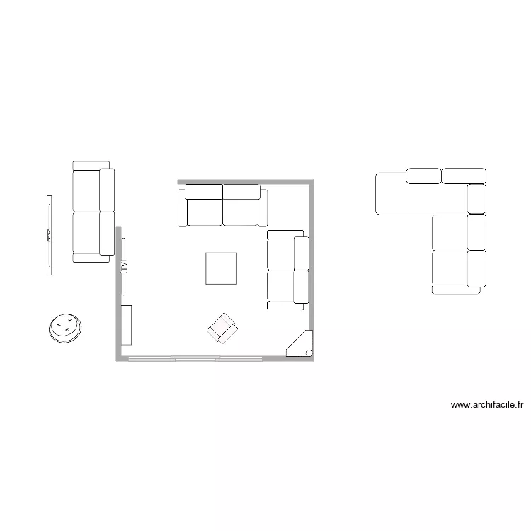 SALON. Plan de 