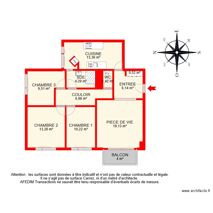 BI 9780 . Plan de 12 pièces et 90 m2