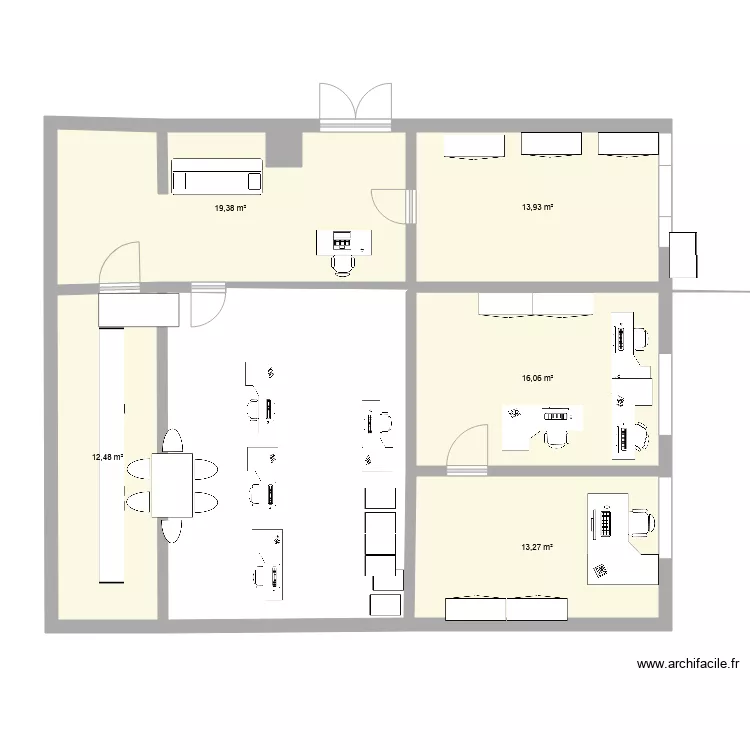 bureaux. Plan de 