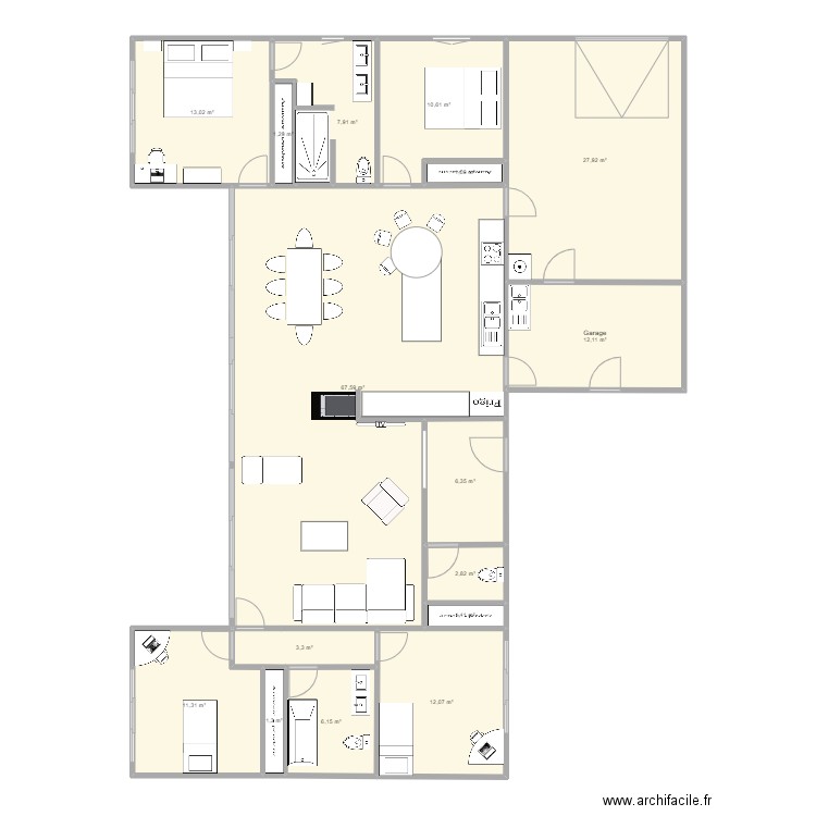 maison 5 bis. Plan de 0 pièce et 0 m2