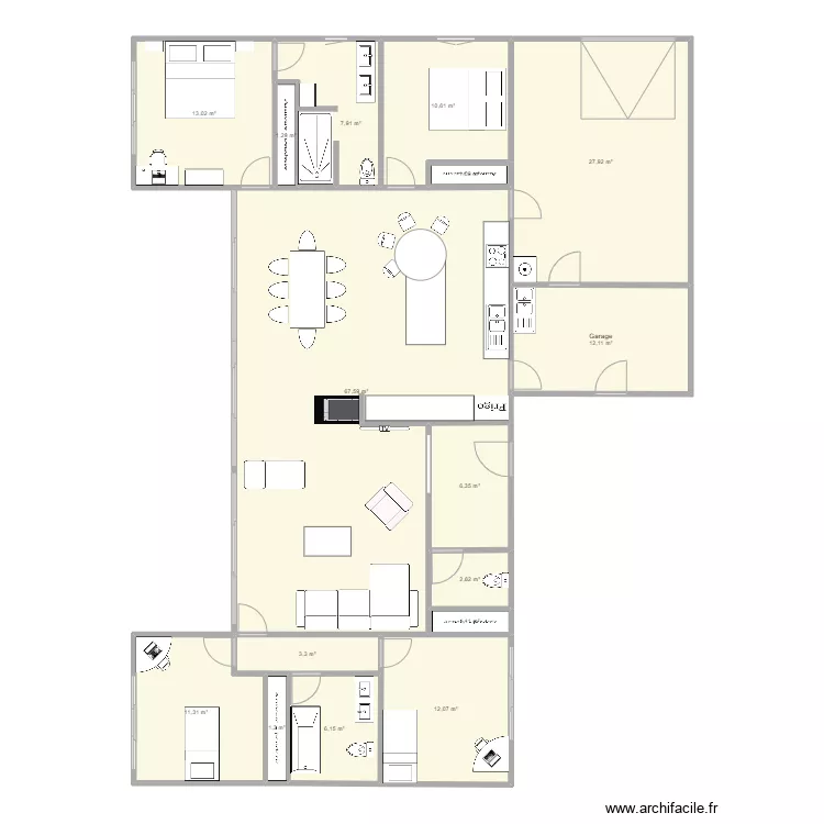 maison 5 bis. Plan de maison 5 bis. Plan de